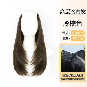 Sweet Wig Womens One-Piece Layered Long Straight Hair Hair Extension Invisible Artificial Hair Tail Inner Buckle Long Hair Piece Wigs