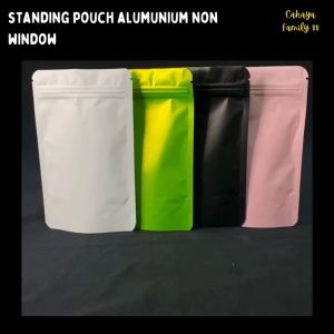Standing Pouch Full Alumunium: Kemasan Alumunium Cemilan & Kopi (20 Lembar)