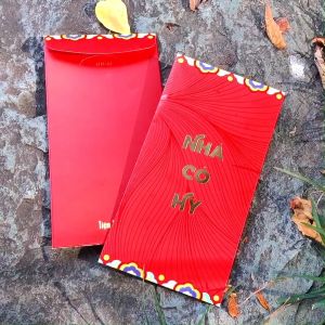 Bao lì xì bê tráp Nhà Có Hỷ - phong bao lì xì cưới màu đỏ truyền thống dùng trong dịp đám hỏi đám cưới