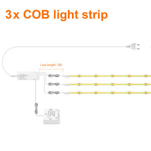 Double Door Sensor Control COB LED Strip Lights Smart Showcase Wardrobe Wine Cabinet Integrated Lighting Proximity Sensor Switch