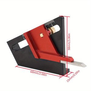Adjustable Center Line Marking and Mortises 1/2 Sawing Drawing Tools 0-58mm - Aluminum Alloy Woodworking Router Depth Gauge