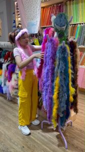 ☑️ขนมิงค์ ขนมิ้ง ขนมิ้งฟูแบบเส้น สีผสม สีรุ้ง #FU01-50 Mink Feather (ความยาวไม่ต่ำกว่า 1 หลา) [พร้อมส่งในไทย]