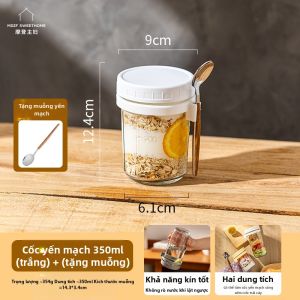 MODERN SWEETHOME | Cốc Ăn Sáng và Snack Đa Năng Có Nắp và Thìa