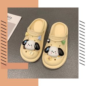 QJshop   NEW ARRIVAL รองเท้าแตะแฟชั่นดีไซน์หัวโตสุดฮิต ทรงมาไม่สูงแต่ใส่ง่ายสบายเท้าสุดๆ มากับ4สีสดใสให้เลือก แถมฟรีตัวติดลายการ์ตูนน้องหมาน่ารักสุดๆ สั่งเหอะคุ้มขนาดนี้