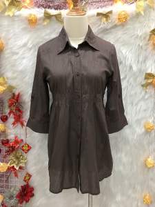 Áo Sơ Mi Phom Dài 2 hand Nhật-hiệu O.F.U.O.N-Size S(#A115)