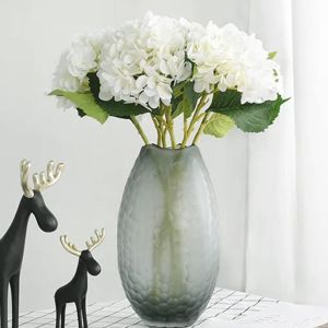 SMR | 1Pc Artificial Silk Hydrangea Flower Wedding Bridal Bouquet Home Room Table Vase Ornament Yard Party Holiday Accessory DIY Gifts
