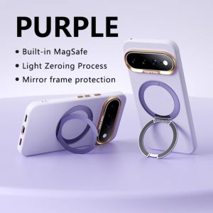 360 Rotating Magnetic Ring Holder Kickstand Silicone Phone Case for Google Pixel 11 10 Pro XL 10A for Magsafe Shockproof Cover