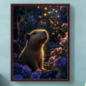 Rose Capybara Jigsaw Puzzle 500/1000/1200/2000PCS Paper Puzzle Cute Animal Floral Art Relaxing Game Home Decor Gift Frameless