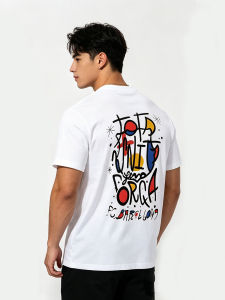 DIEYIN | Áo Thun Tay Ngắn Mùa Hè Phong Cách Đội Bóng Barcelona Cotton