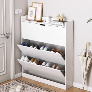 ตู้รองเท้า กว้าง17ซม ตู้เก็บรองเท้า ตู้รองเท้าแบบบานพับ ตู้วางรองเท้า ตู้ชั้นเก็บรองเท้า ตู้ใส่รองเท้า วางรองเท้าได้หลายคู้ แข็งแรงทนทาน