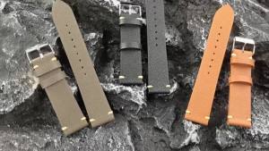 18/19/20/22mm Watch Band Premium Handmade Genuine Leather Strap Soft Palm Grain Cowhide Belt Black Grey Brown Bracelet for Seiko