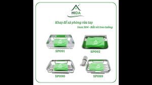 Khay để cục xà bông Inox 304 PHÁT ĐẠT giá để bánh xà phòng rửa tay rổ đựng xà phòng cục (SP089.090.091.092)