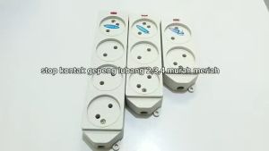 Stop Kontak Dutron Gepeng Lubang 2 / 3 / 4 / Stop Kontak Tipis Visero 2 3 4 Cabang