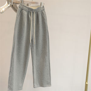 High Waist Loose Fit Comfortable Pants Womens Autumn Winter Straight Leg Wide Leg Sweatpants Floor Length Soft Fabric