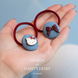 Cute Cartoon Cat Hair Ties Girls Butterfly Knot Hair Accessories Childrens Hair Bands Little Girls Hair Bands Headwear