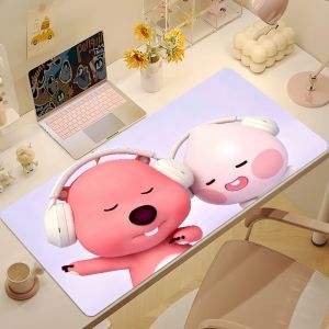 Cartoon L-Loopy Pororo Mouse Pad Large Cute Non-slip Lockedge Desktop Computer Desk Mat Keyboard MousePad Office Gamer Student