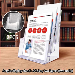 Acrylic Display Stand A4 Document Advertisement Leaflet Display Advertising Book Single Page Material Storage Box Desktop Product Organizer