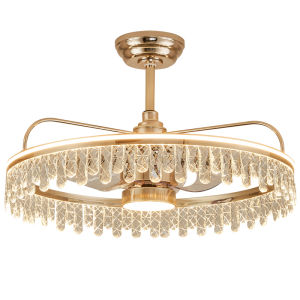 Aiskdan | Fan Ceiling Light Modern Luxurious Crystal