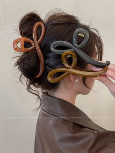 Simple Acrylic Hair Claw Clip Womens New 2025 Summer High-End Shark Clip Hair Accessories for Updo at Back of Head