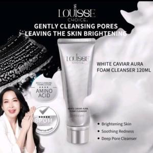 FACIAL WASH LOUISSE CHOICE WHITE CAVIAR AURA FOAM CLEANSER