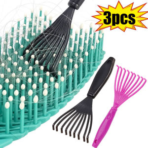 1/3Pcs Mini Plastic Comb Cleaner Embedded Brush Hair Remover Household Handle Nine-Tooth Comb Cleaning Claw