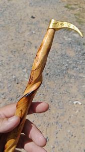 [ ของแท้ 100%] ตะขอช้างมงคล หัวทอง ปลุกเสกแล้ว (ความยาว 12 และ 23 นิ้ว) คชกุศ ขอช้าง ทำจากไม้มหาสวัสดิ์