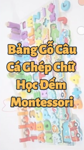 [Đồ chơi giáo dục] Bảng Gỗ Đồ Chơi Câu Cá Ghép Chữ Ghép Số Cho Bé Phát Triển Thông Minh Montessori Bé Từ 1 - 3 Tuổi