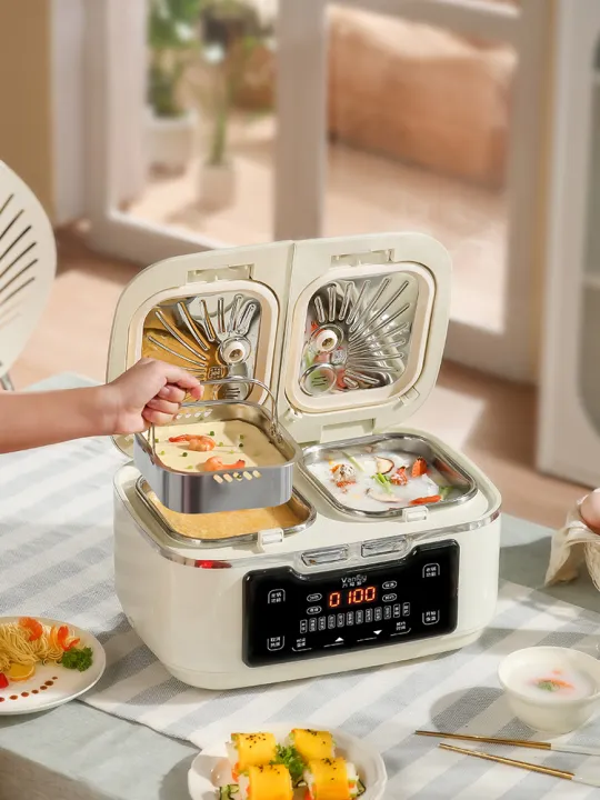 Smart Fully Automatic Dual-Pot Rice Cooker Integrated Multi-Function ...