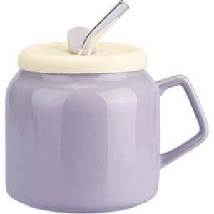 MODERN SWEETHOME | Elegant Ceramic Mug With Lid And Straw