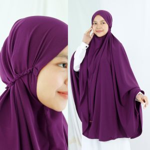 Khimar Tali Karet Woolpeach M/L/XL/XXL By Yufina