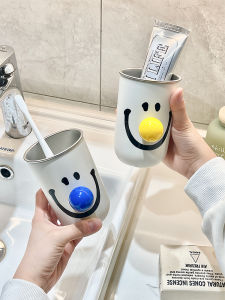 Cốc Đựng Kem Đánh Răng Bằng Thép Không Gỉ Dễ Thương Cốc Đựng Đồ Vệ Sinh Cá Nhân Cho Cặp Đôi Thiết Kế Sáng Tạo Vật Dụng Vệ Sinh Cá Nhân