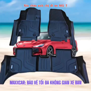 MG7 2024 2025+: Thảm lót sàn MAXXCAR nhựa TPE NGUYÊN SINH đúc 5D xe MG7 tràn viền cao cấp.