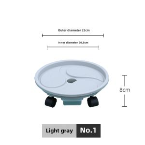 Square Four-Slot Mobile Tray Flower Pot Base Tray with Storage Water Box Flower Tray Pad Base with Universal Wheel Tray