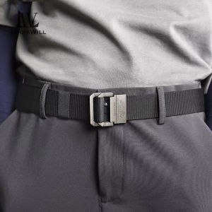 LouisWill Men’s Belt Nylon Leisure Belt Stylish 120CM Belt Double Ring Buckle Belt Fashion Waistband Youth Sports Pant Belt Stylish Simple Nice Waistband Durable Belt