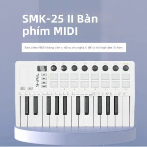 Bàn Phím MIDI Bán Trọng Lượng 25 Phím M-VAVE SMK-25 II Pro Với 16 Pad RGB 8 Núm Điều Khiển Và Phần Mềm Sản Xuất Âm Nhạc Đi Kèm