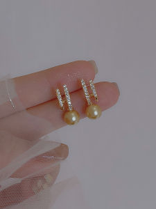 ต่างหูไข่มุกสีชมพูชampaign สำหรับผู้หญิง ดีไซน์เรียบง่าย สไตล์หรูหรา เครื่องประดับแฟชั่น เครื่องประดับหู เครื่องประดับแฟชั่น