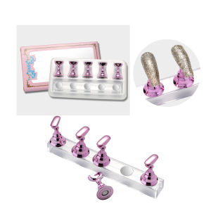 myyeah 5 Cái Sơn Móng Gel Nghệ Thuật Bàn Cờ Đứng Trưng Bày Thực Hành Bộ Đồ Tập Cờ Vua Màu Trắng Đen Đầu Từ Tính