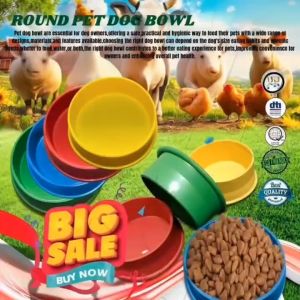 GTS AFFORDABLE PLASTIC PET ROUND BOWL MADE OF HIGH QUALITY MATERIAL(factory direct sales)
