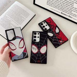Cute Cartoon Marvels Avengers Spider Man Shockproof Phone Cases for Samsung S24Ultra S23Ultra S22Ultra CellPhone Case for Galaxy S24 S23 S22 Ultra Plus Cover for S24Plus S23Plus S22Plus Covers ​​​​​​​