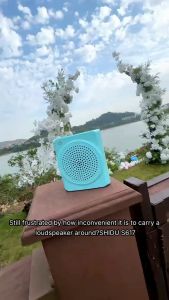 SHIDU Wired Lapel Microphone Mini Portable Voice Amplifier Megaphone Booster with Wired Microphone Loudspeaker Speaker