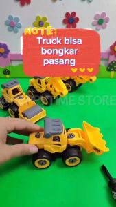 Mainan Mobil Truk Bongkar Pasang DIY Isi 4 PCS Truck Engineering Konstruksi Dengan Obeng Toys Assembly Box Trucks Assembly Mainan Edukasi Edukatif Anak Umur Usia 3 4 5 6 7 Tahun Hadiah Kado Ulang Tahun Laki Laki Cowok Terbaru Kualitas SNI