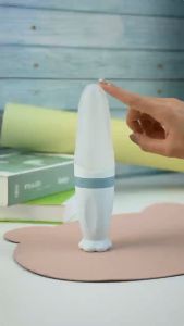 Oberni Bayi Beras Sereal Sendok Botol Susu Silicone Squeeze Air Makan Artefak Suplemen Makanan Alat