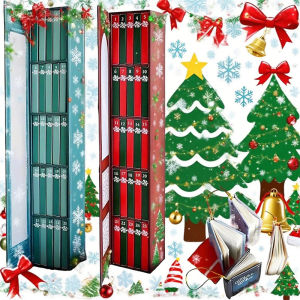2025 Mini Book Advent ปฏิทิน 25 หนังสือของขวัญสําหรับคนรักหนังสือคริสต์มาสนับถอยหลัง Decor วันหยุด Bookworm ไอเดียของขวัญ