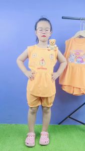 Bộ bé in capybara  quần nhún thun thấm hút mồ hôi từ 6kg-27kg.GAIBEO08.