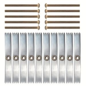 10 Set 86 Type Cassette Repair Steel Plates with Mounting Screws Universal Switch Socket Fixed Junction Box