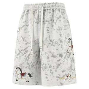 OUMULONG | Quần Short Nam Phong Cách Đường Phố Mỹ Thêu Tie-Dye