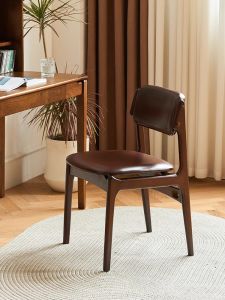 ASHU | Simple Relaxing Real Wood Soft-padded Dining Chair