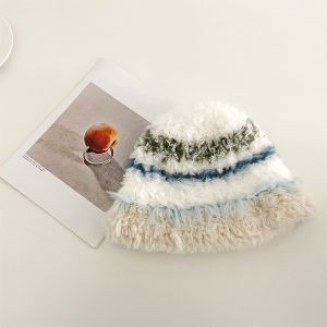 Warm Knitted Plush Hat Womens Autumn Winter Large Head Size Woolen Cap Ear Protection Korean Style Versatile Cold Weather Trendy