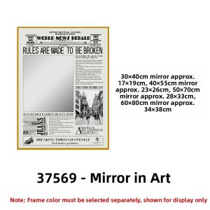 YASISHA | Creative Design Bauhaus Style Mirror Wall Art for Entryway or Living Room