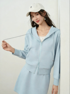SEIFINI | Double Zipper Blue Tone Spring Outfit Skirt